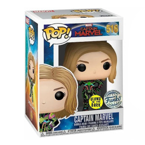 Funko POP! Фигура Captain Marvel - Captain Marvel (Neon Suit) (Glows in the Dark)  516