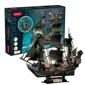 CubicFun Пъзел 3D Queen Anne's Revenge 293ч. с LED светлини