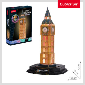 CubicFun Пъзел 3D Big Ben London Night Edition с LED светлини