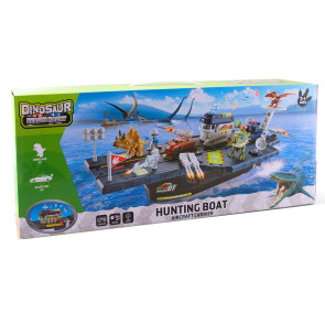 Кораб с динозаври и колички Hunting Boat