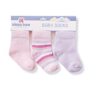 KIKKA BOO Бебешки памучни чорапи 2-3 г. STRIPES PURPLE