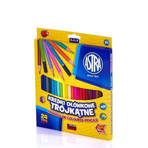 ASTRA Цветни моливи + острилка 24 цвята