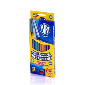 ASTRA Метални цветни моливи 12 цвята