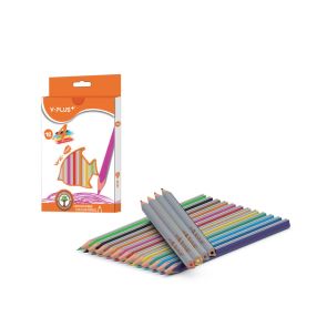 Y-PLUS Цветни моливи 12 цвята + 4