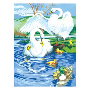 Royal Комплект за рисуване Junior с акрилни бои Лебеди