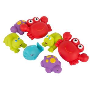 Playgro Комплект играчки - животни за баня 7 бр. 6+ месеца СИН
