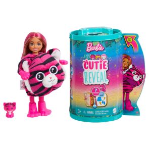 Barbie® Cutie Reveal™ Jungle Series Chelsea™ - Тигър - изненада