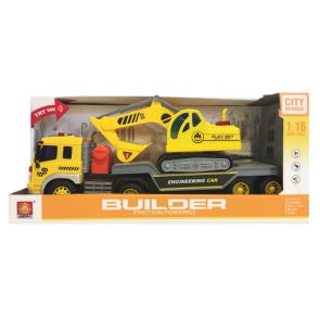 City Service Камион пътна помощ с багер Builder 1:16