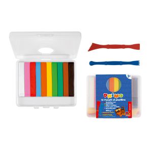 PRIMO Пластилин 10 цвята в PPL кутийка с ножчета