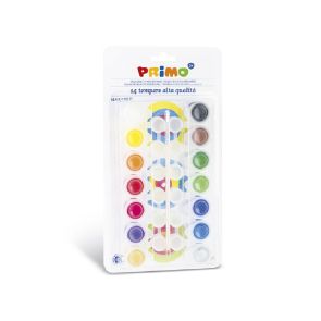 PRIMO Темперни бои 14 цвята с четка на блистер