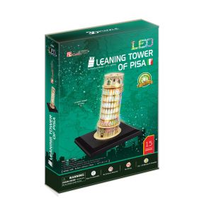CubicFun 3D Пъзел с LED светлини PISA TOWER