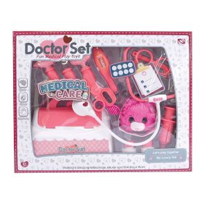 Лекарски комплект Save a pet с плюшена играчка розов
